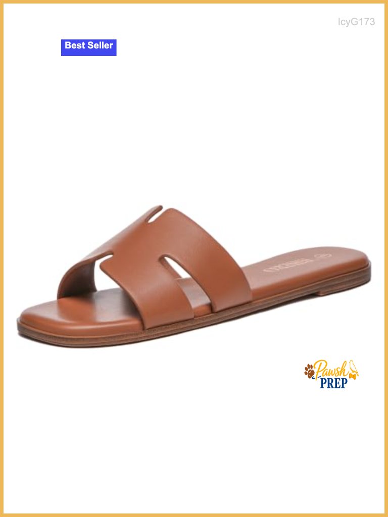Women's Comfortable Slide Sandals With Cushioned Footbed Pu Upper